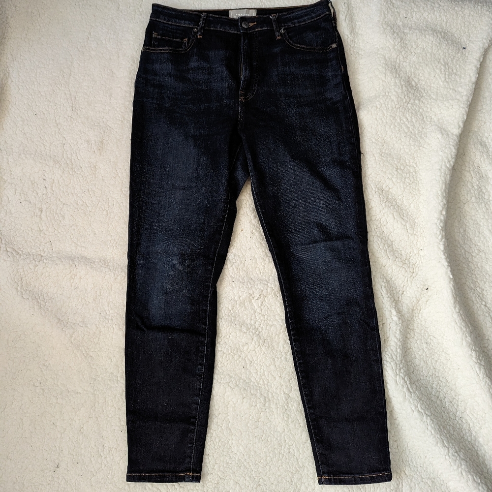 Everlane Curvy High Rise Skinny Jeans in Dark Wash